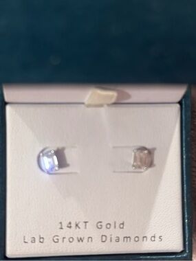 14k Lab Grown Diamond Earrings